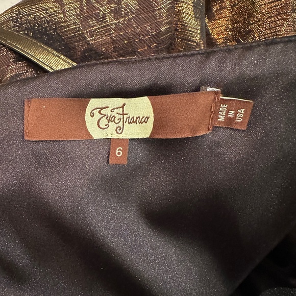 RARE Anthropologie Eva Franco Samhain  Metallic Strapless Pleated Dress - Picture 10 of 12